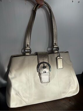 Coach White Soho Caryall Bag
